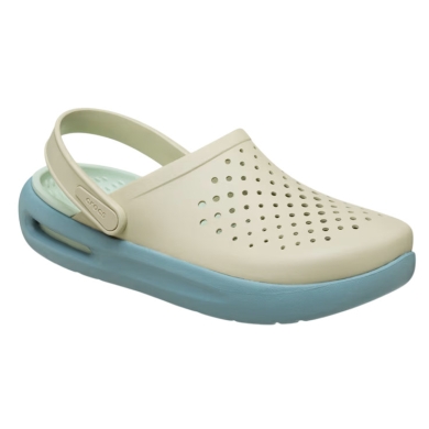 Crocs InMotion Clog Sandals (super soft, lightweight, high wearing comfort) beige/blue - 1 pair