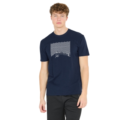 Cruz Leisure T-shirt Gander Printed (Cotton) navy blue Men's