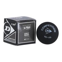 Dunlop Squashball Competition (1 yellow dot, slow speed) black - 1 Ball