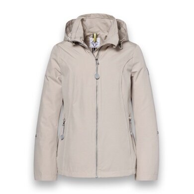District Transition Jacket Forget Me Not (with hood, water-repellent) sand brown ladies