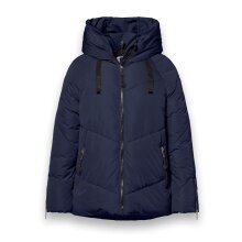 District Winter Padded Jacket Banff (with hood, windproof, water-repellent) navy blue ladies