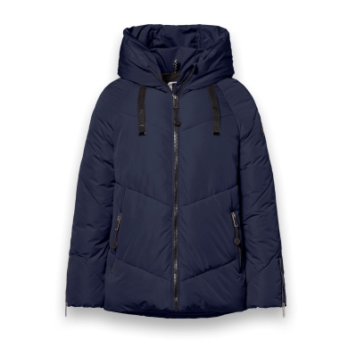District Winter Padded Jacket Banff (with hood, windproof, water-repellent) navy blue ladies