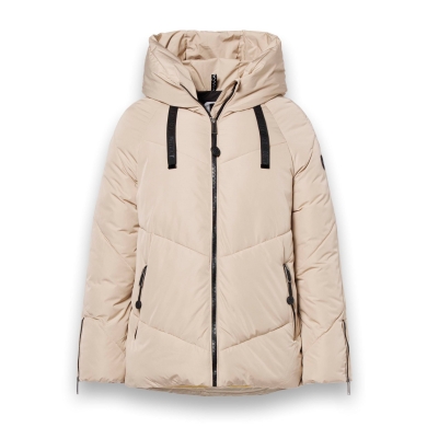 District Winter Padded Jacket Banff (with hood, windproof, water-repellent) sand/beige ladies