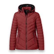 District Winter Padded Jacket Kaprun (with hood, water-repellent) red Ladies