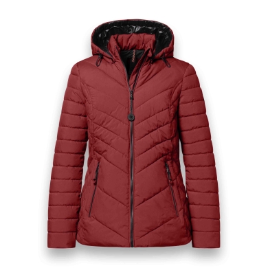 District Winter Padded Jacket Kaprun (with hood, water-repellent) red Ladies