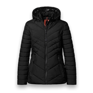 District Winter Padded Jacket Kaprun (with hood, water-repellent) black ladies