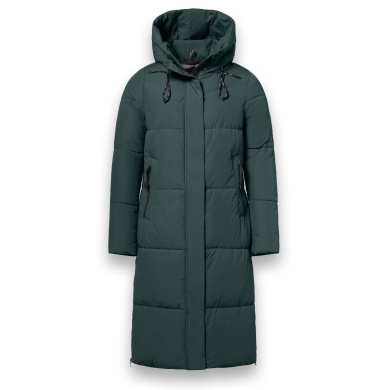 District Winter Padded Coat Dumbbell (water-repellent) dark green ladies