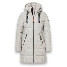 District Winter Padded Coat Alberta (3D-Print, water-repellent) sand beige ladies