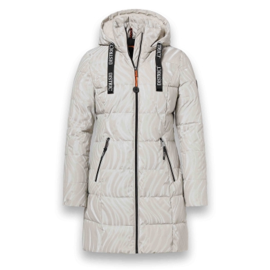 District Winter Padded Coat Alberta (3D-Print, water-repellent) sand beige ladies