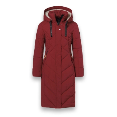 District Winter Padded Coat Corvara (water-repellent, warm) red ladies