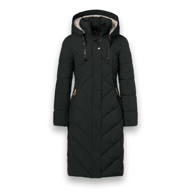 District Winter Padded Coat Corvara (water-repellent, warm) black ladies