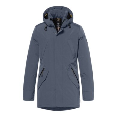 District winter jacket winter with hood (parka, windproof, warm) airforce blue men's