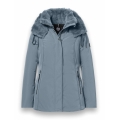 District Winter Jacket Eclipse with Hood (Coat, Windproof, Water-Repellent) Mineral Blue Ladies