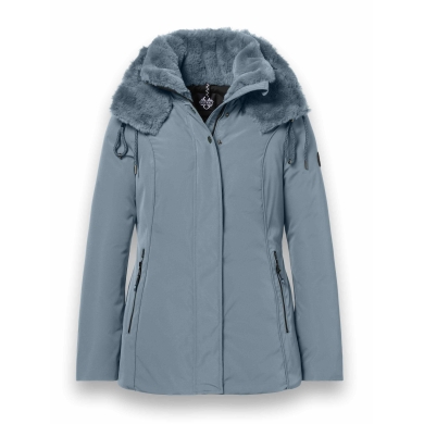 District Winter Jacket Eclipse with Hood (Coat, Windproof, Water-Repellent) Mineral Blue Ladies