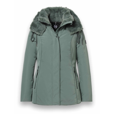 District Winter Jacket Eclipse with Hood (Coat, Windproof, Water-Repellent) Olive Green Ladies