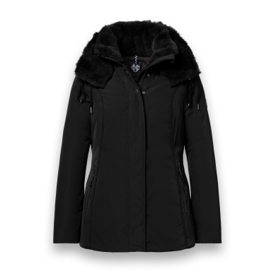 District Winter Jacket Eclipse with Hood (Coat, Windproof, Water-Repellent) Black Ladies