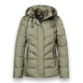 District Winter Jacket Montana (with hood, lined, water-repellent) olive green ladies