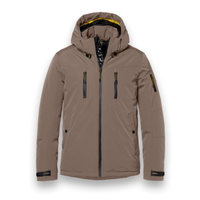 District Winter Jacket Wedge with Hood (warm, water-repellent) taupe brown Men's