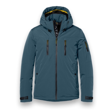 District Winter Jacket Wedge with Hood (warm, water-repellent) steel blue men's