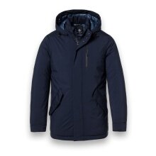 District Winter Jacket Wellington with Hood (windproof, warm) navy blue men's