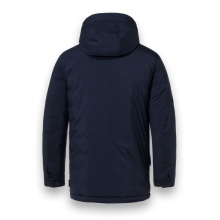 District Winter Jacket Wellington with Hood (windproof, warm) navy blue men's