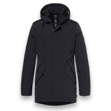 District winter jacket winter with hood (parka, windproof, warm) black men's