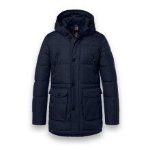 District Winter Jacket Wisconsin with Hood (Parka, windproof, warm) navy blue men's