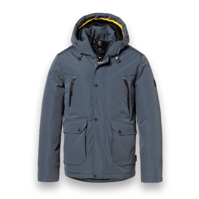 District Winter Jacket Wolf with Hood (windproof, lightweight padding, warm) airforce blue men's