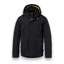 District Winter Jacket Wolf with Hood (windproof, lightweight padding, warm) black men's
