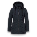 District winter jacket workout with hood (coat, water-repellent) navy blue ladies