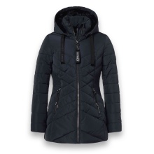 District winter jacket workout with hood (coat, water-repellent) navy blue ladies