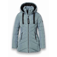 District winter jacket workout with hood (coat, water-repellent) mineral blue ladies