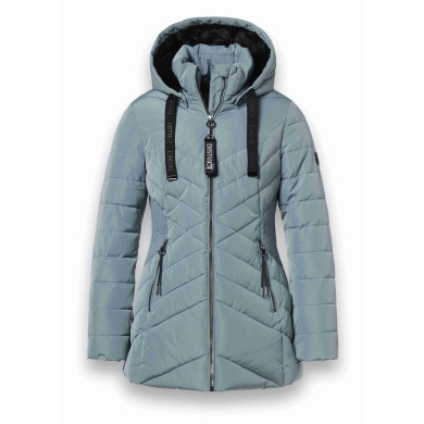 District winter jacket workout with hood (coat, water-repellent) mineral blue ladies