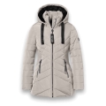 District Winter Jacket Workout with Hood (Coat, Water-Repellent) Beige Ladies