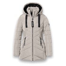 District Winter Jacket Workout with Hood (Coat, Water-Repellent) Beige Ladies