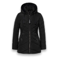 District winter jacket workout with hood (coat, water-repellent) black ladies