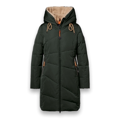 District Winter Coat Courchevel (with hood, water-repellent, windproof) dark green ladies