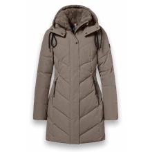 District Winter Coat Zodiac (with hood, warm, water-repellent) coffee brown ladies