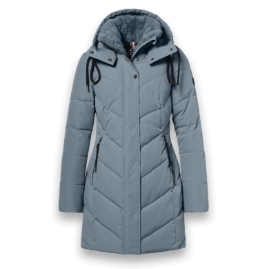 District Winter Coat Zodiac (with hood, warm, water-repellent) mineral blue ladies