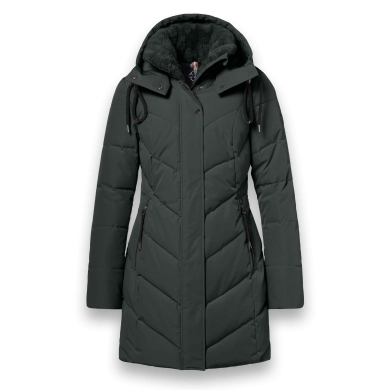 District Winter Coat Zodiac (with hood, warm, water-repellent) dark grey ladies