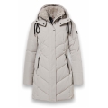District Winter Coat Zodiac (with hood, warm, water-repellent) beige ladies