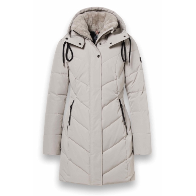 District Winter Coat Zodiac (with hood, warm, water-repellent) beige ladies