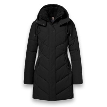 District Winter Coat Zodiac (with hood, warm, water-repellent) black ladies