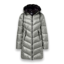District Winter Coat Sapporo (with hood, water-repellent) silver ladies