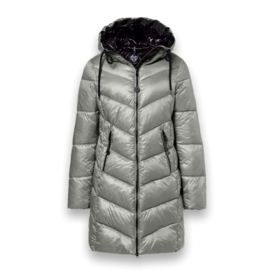 District Winter Coat Sapporo (with hood, water-repellent) silver ladies