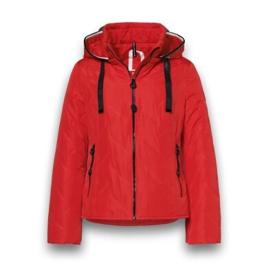 District Transition Jacket Bluebell (with hood, water-repellent) red ladies
