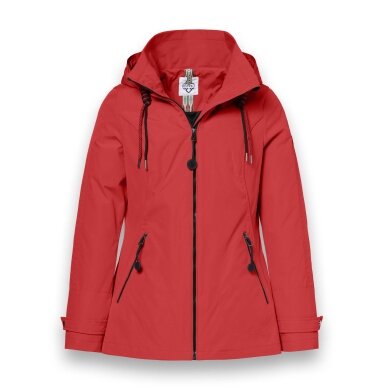 District Transition Jacket Cosmos (with hood, water-repellent) red ladies