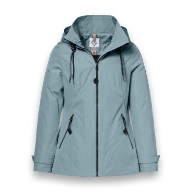 District Transition Jacket Cosmos (with hood, water-repellent) teal blue ladies