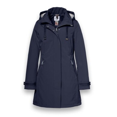 District Transition Jacket Poppy (Parka, with hood, water-repellent) navy blue ladies