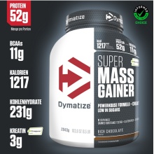 Dymatize Super Mass Gainer Powder Rich Chocolate 2943g Tub